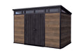 Keter Outdoor Storage Shed 11 x 7 ft, Walnut - Signature