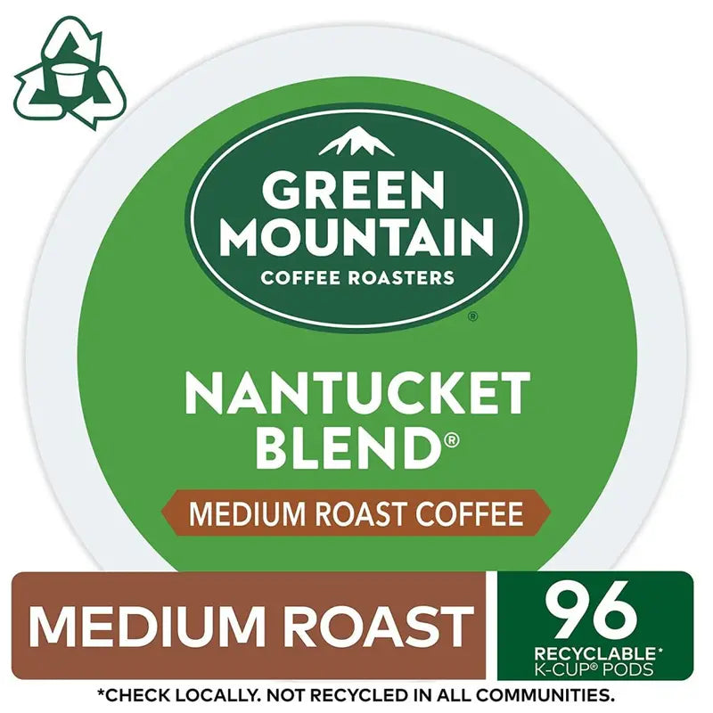 Green Mountain Coffee Roasters Nantucket Blend K-Cup Pods Medium Roast, 96 Count