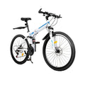 Wuzstar 26 inch Folding Mountain Bike, 21-Speed, Dual Disc Brake