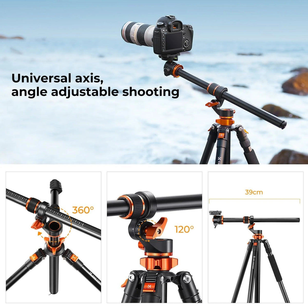 90 Inch Ultra High Camera Tripod With Metal Ball Head, Heavy Duty Photography Stand