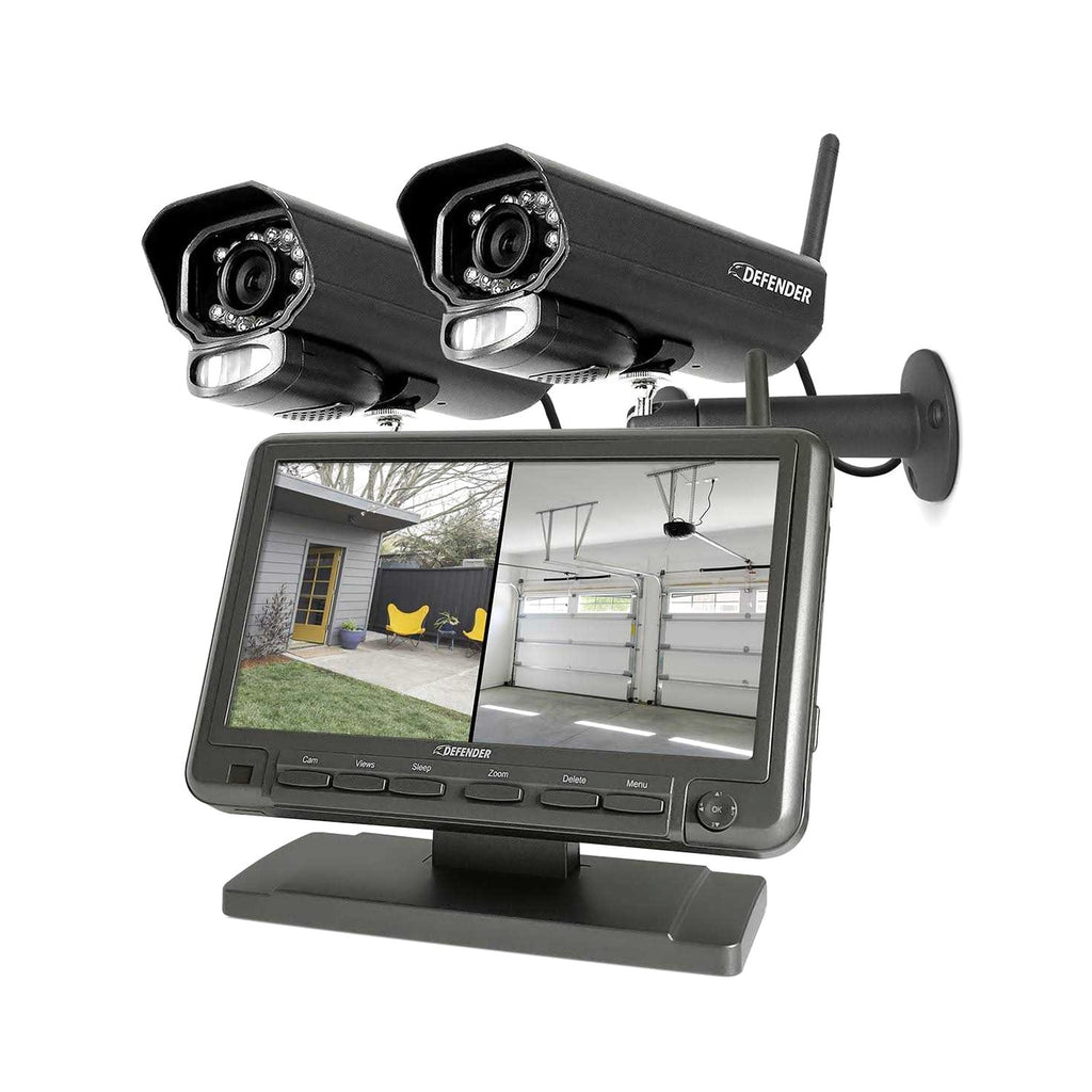 Defender Non Wi-Fi Plug-in Security Camera System With 7in Display Monitor - PhoenixM2