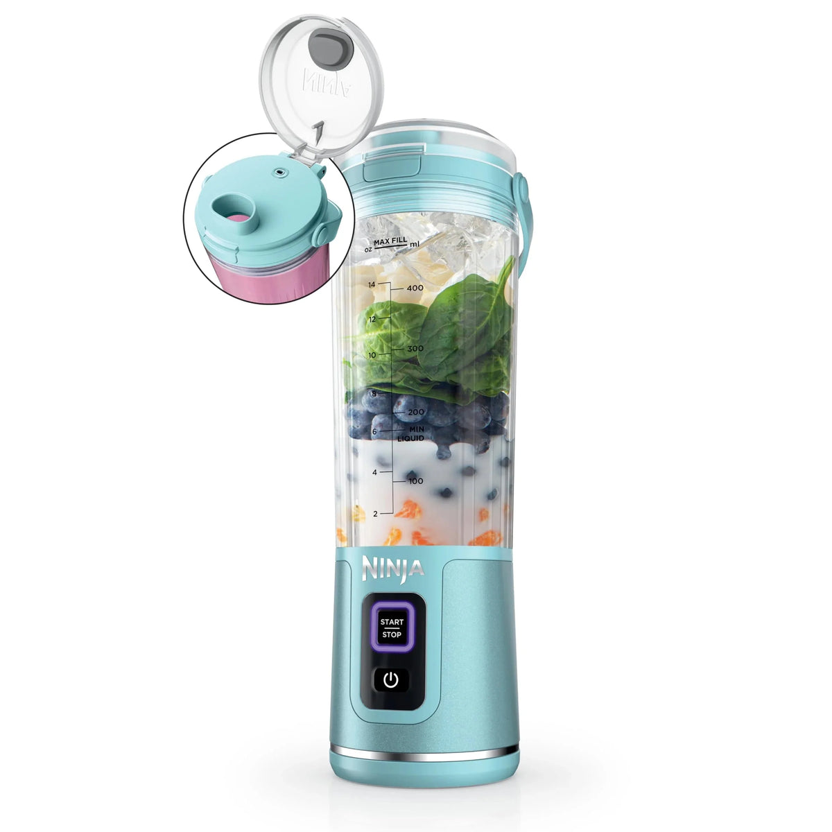 Ninja Blast Portable Personal Blender, Cordless, 18 oz, Metallic Purple - BC151PL