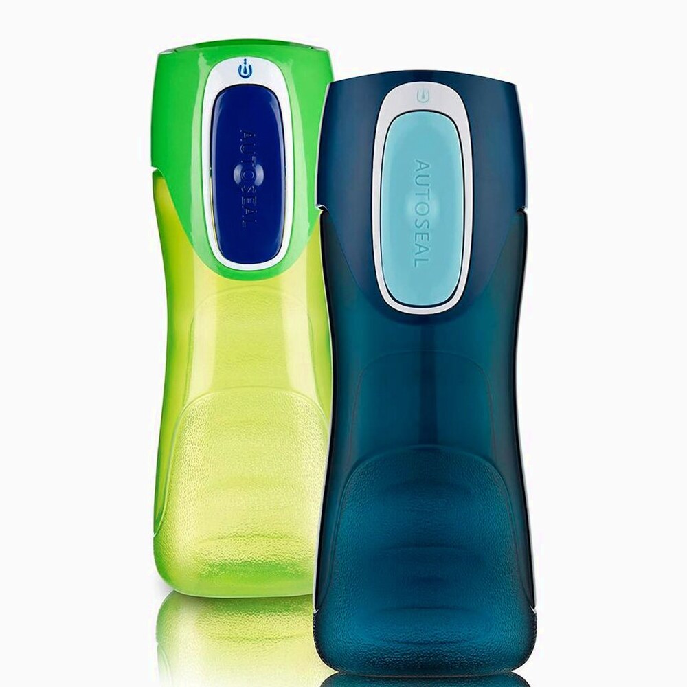 Contigo Trekker Kids Water Bottle With AUTOSEAL Lid, 14oz, 2-Pack, Granny Smith & Nautical