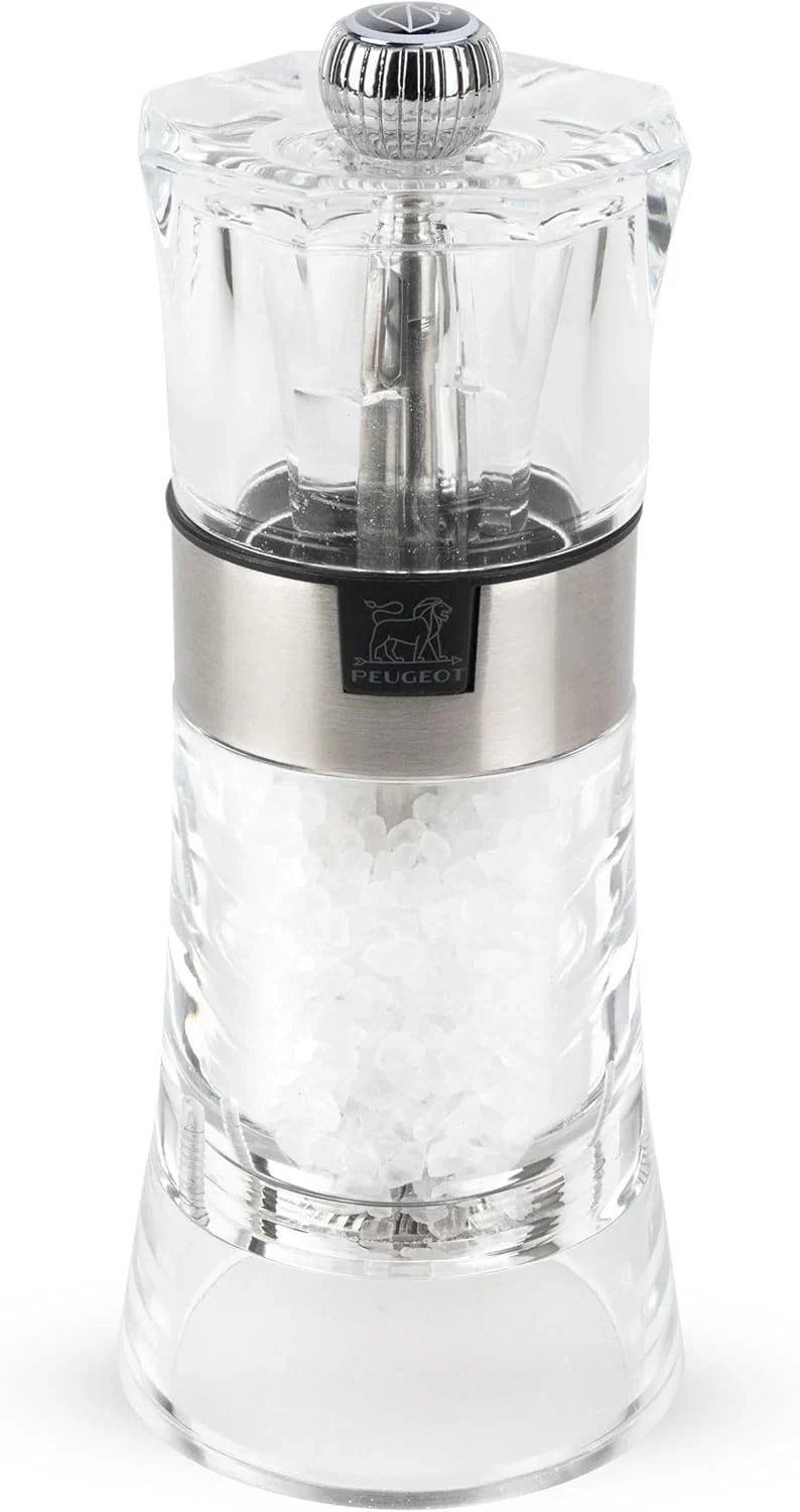 Salt And Pepper Grinding Set, 5.5-inch, Transparent Acrylic