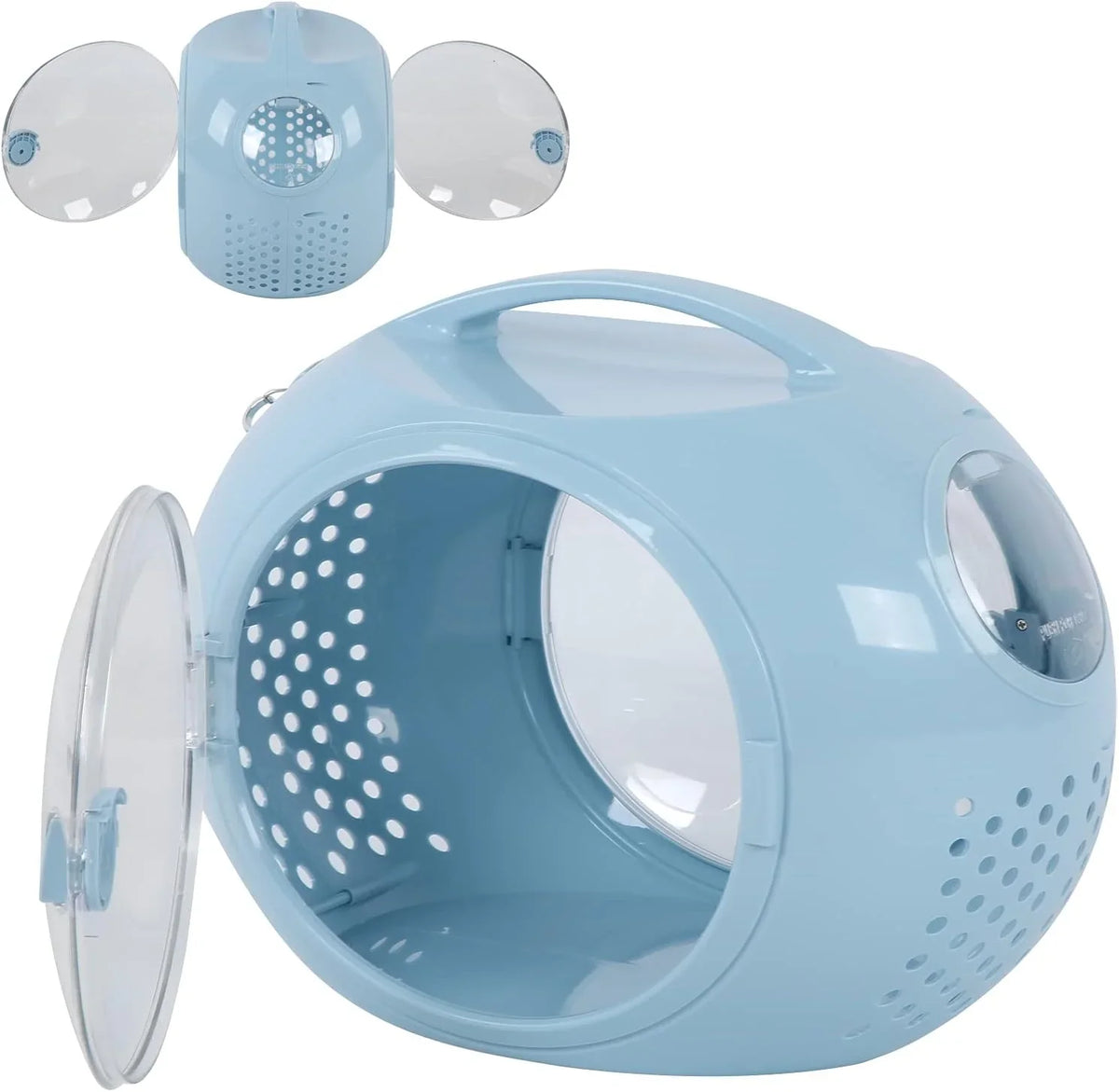 Space Capsule-Style Pet Backpack Transportation Case - White