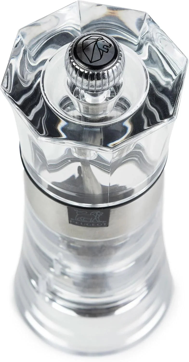 Salt And Pepper Grinding Set, 5.5-inch, Transparent Acrylic