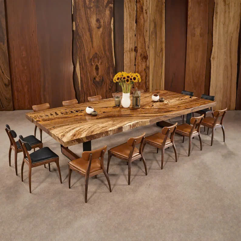 Custom Farmhouse Table Walnut Dining Table Decor Kitchen Gift - view 2