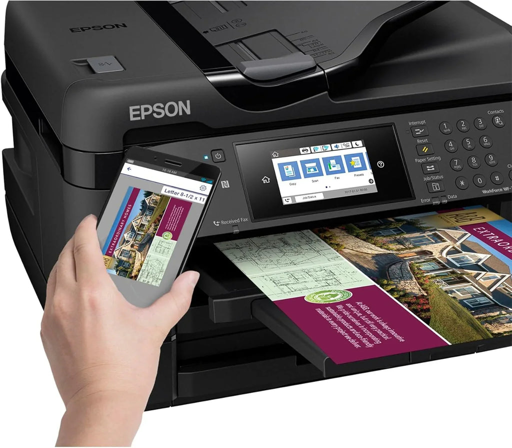 Epson Wide-Format Color Inkjet All-in-One Printer With Wireless, Ethernet And Fax - WF-7720