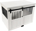 New Age Pet Furniture-Style Dog Crate, Antique White, Large, 36.02in x 24.02in x 26.18in