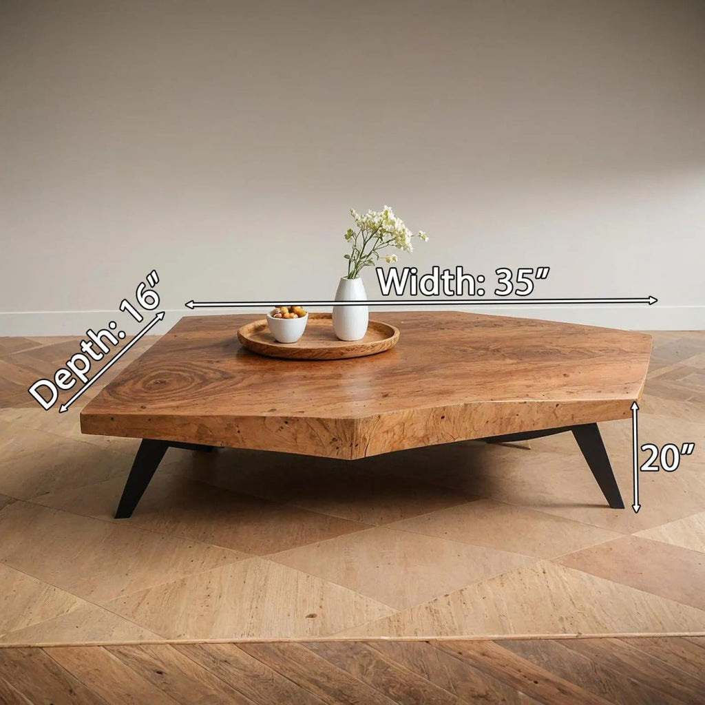 Contemporary Geometric Coffee Table For Modern Living Room