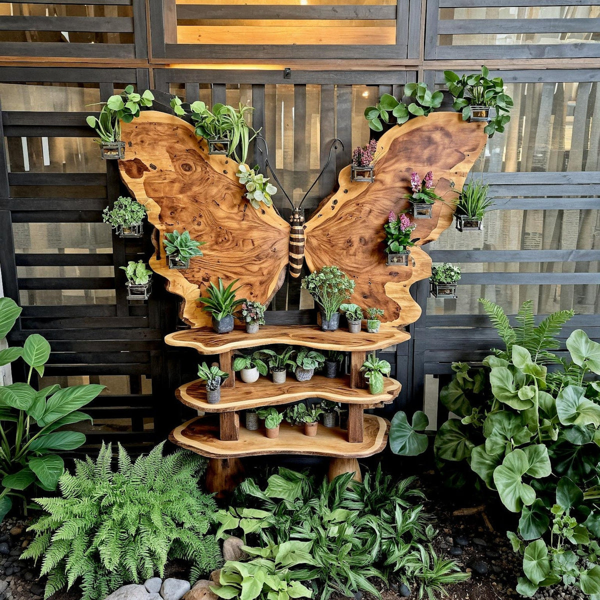 Bohemian Boho Lifestyle Wooden Butterfly Shaped Wall Art For Home Decor And Unique Gift - view 2