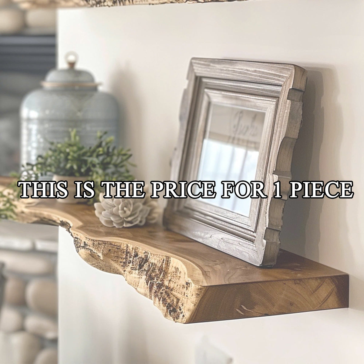 Custom Floating Shelf Live Edge - view 5