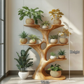 Artistic Tree Plant Stand Modern Living Room