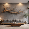 Abstract Tree Limb Solid Wood Wall Art Artistic Interior Accent