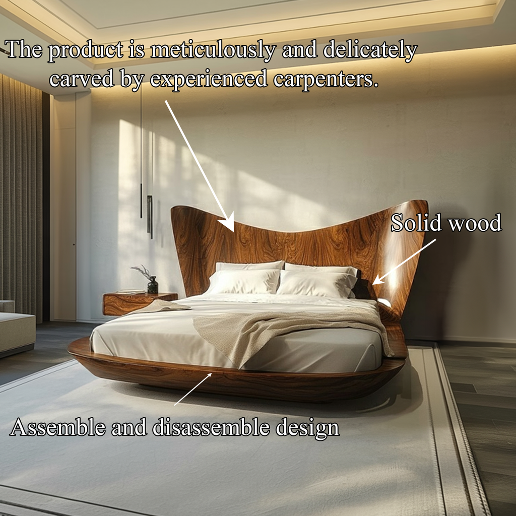 Contemporary Minimalist Bed Frame Bedroom Interior