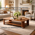 Classic Contemporary Solid Wood Coffee Table Timeless Living Room Interior