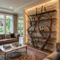Contemporary Wooden Wine Rack Wall Shelf For Kitchen Dining Room Home Bar