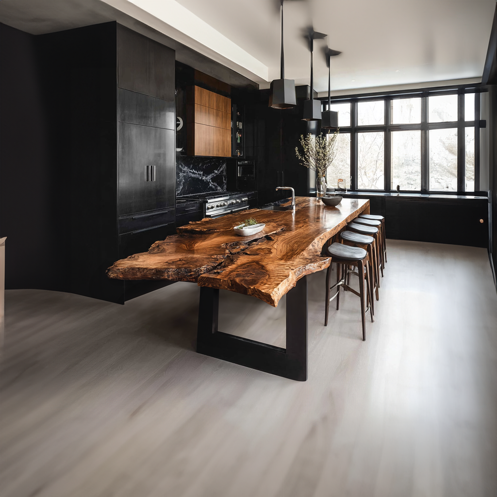 Dark Modern Kitchen Island Kitchen Or Chef Studio - view 2