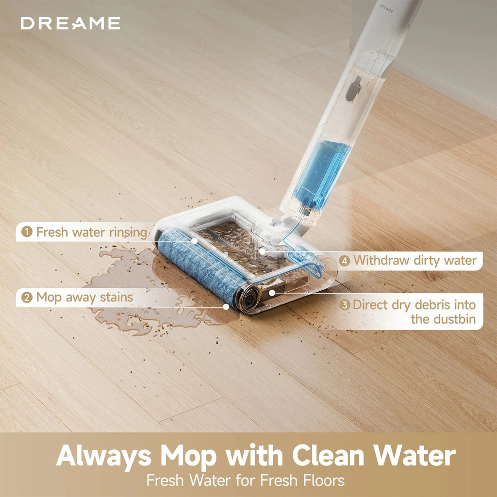 Dreame Cordless Floor Washer With Two Separate Water Tanks - Floor X 100