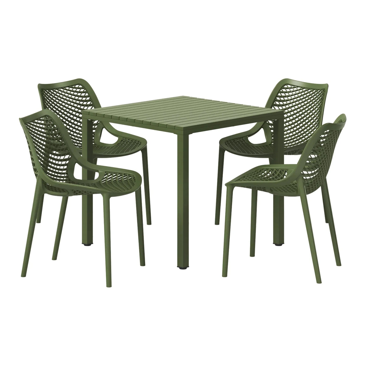 WestinTrends 5-Piece Outdoor Patio Dining Set, Olive Green - Playa