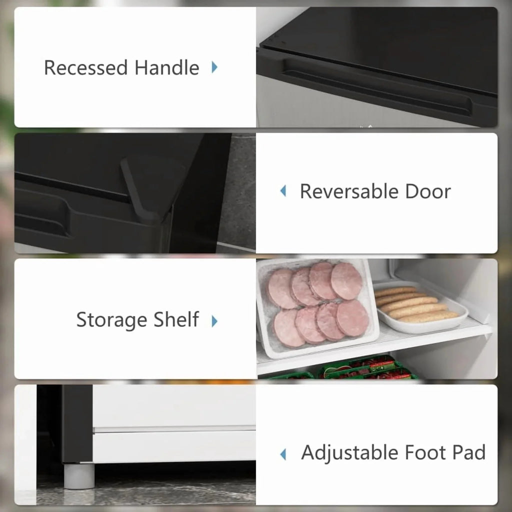 HOMCOM Upright Freezer, 3.0 Cubic Feet, Silver