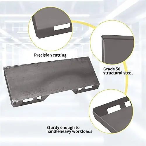 1/2 Skid Steer Quick Tach Mount Plate - Compatible With Bobcat Kubota