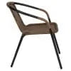 Emma + Oliver Indoor/Outdoor Stacking Rattan Patio Chairs, Set of 2, Gray