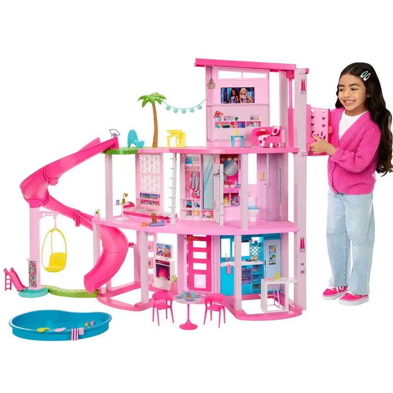 Barbie Dreamhouse Interactive Dollhouse With Waterslide, 10 Themed Rooms, 75+ Accessories