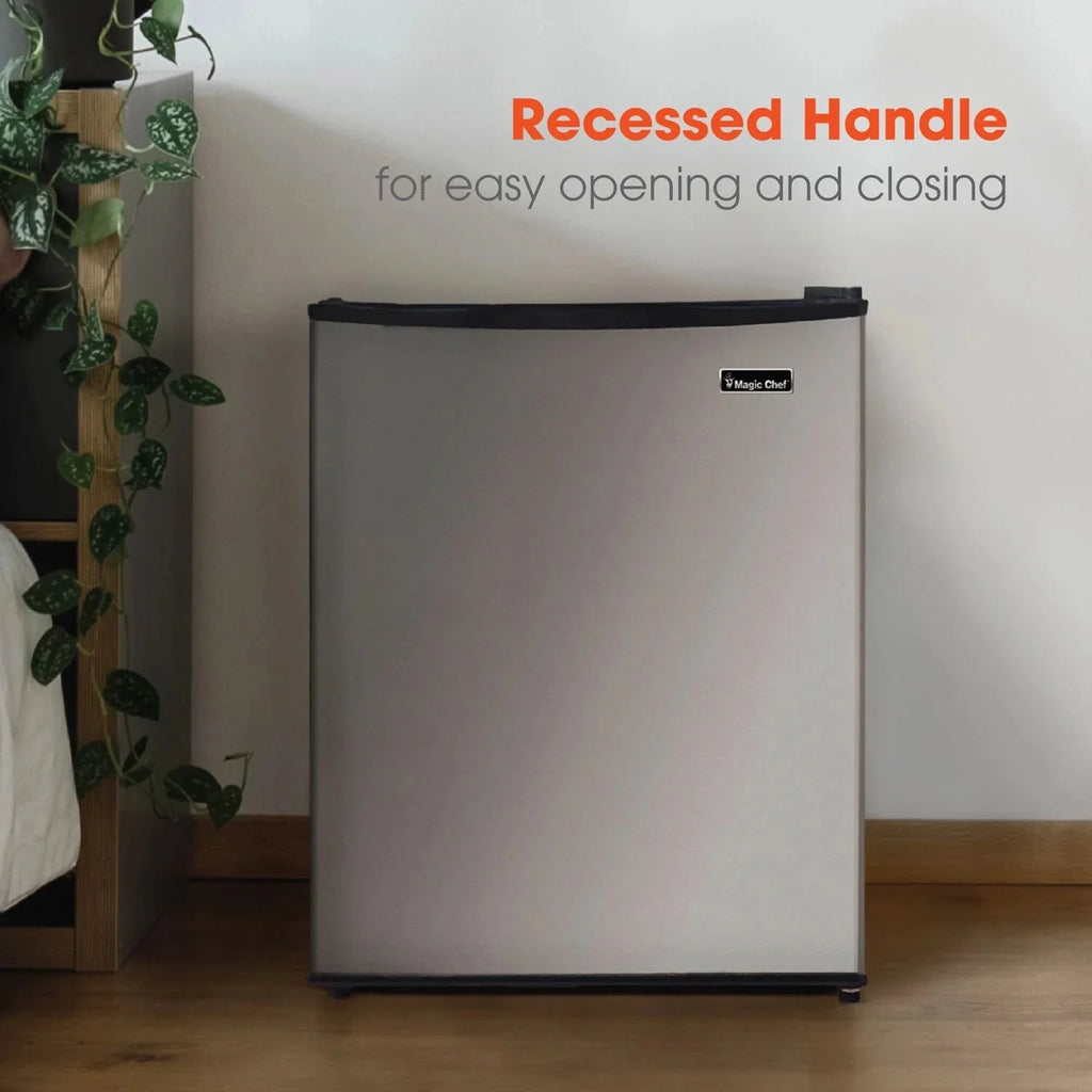 Magic Chef Compact Refrigerator 1.7 Cu. Ft., Black, 17.3 in Width