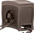 Suncast Aquawinder 125 Water-Powered Wicker Hose Reel - Java