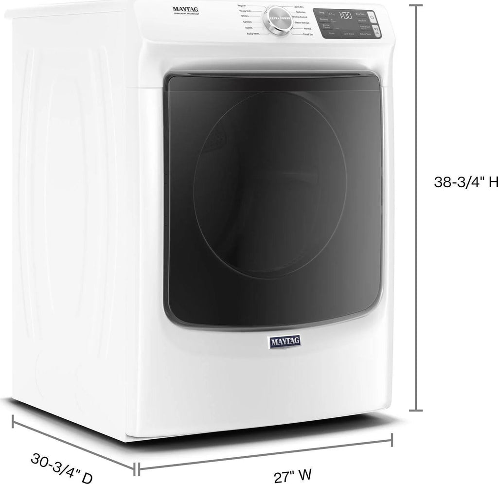 Maytag 7.3 Cu. Ft. Front-Loading Electric Dryer, White - MED6630HW