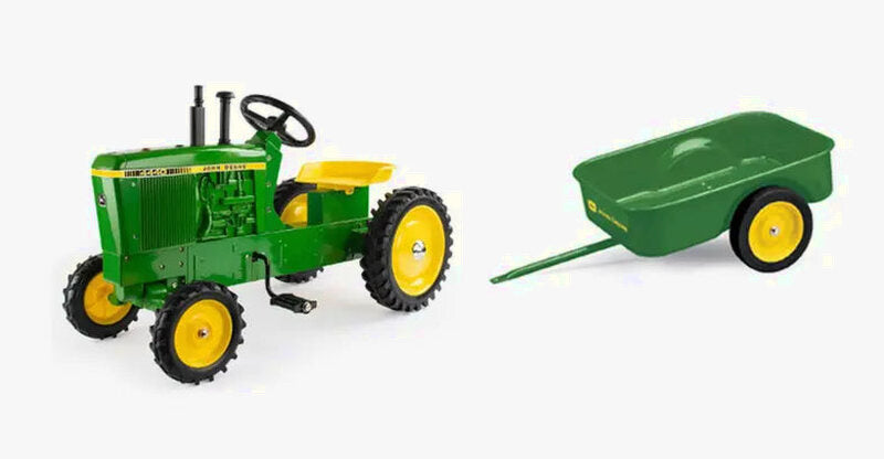 John Deere 4440 Pedal Tractor With Steel Trailer, Adjustable Seat - LP81017A, TBE15966