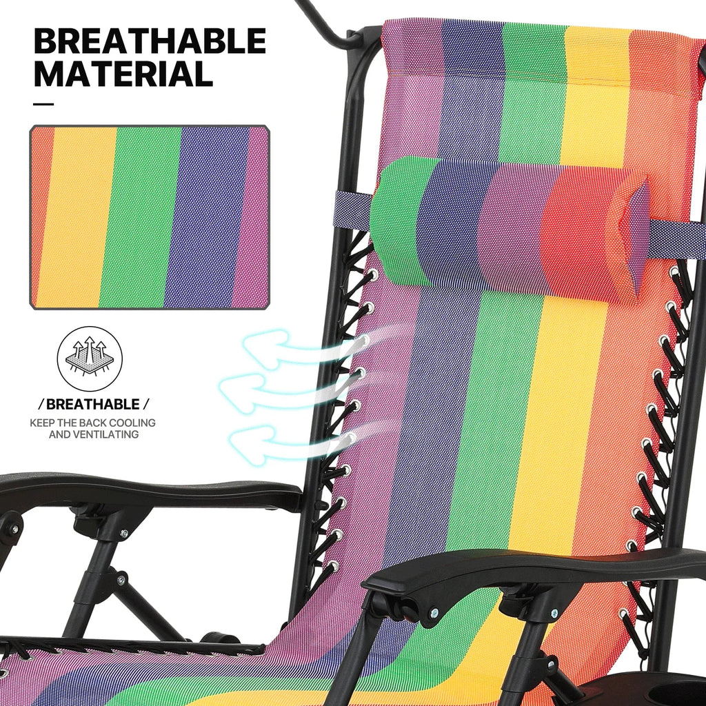 MoNiBloom Zero Gravity Reclining Chairs Set Of 2 With Canopy Shade And Headrest, Black - 330 lbs