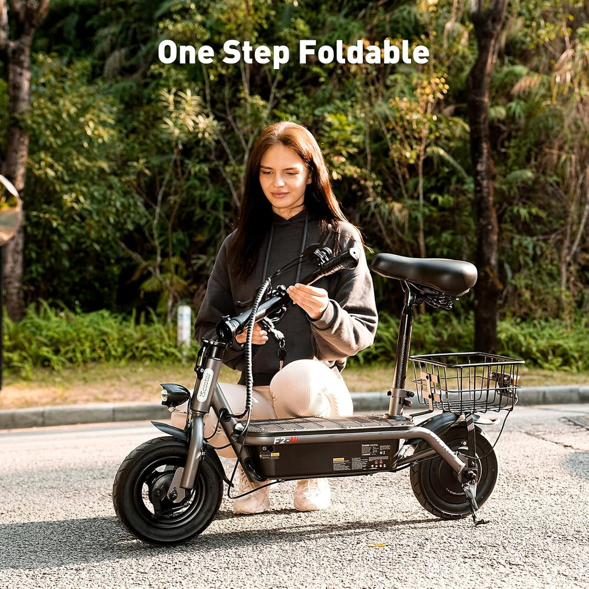 iScooter Electric Scooter With Seat, 500W, 21 Miles, 15.6 mph - i12
