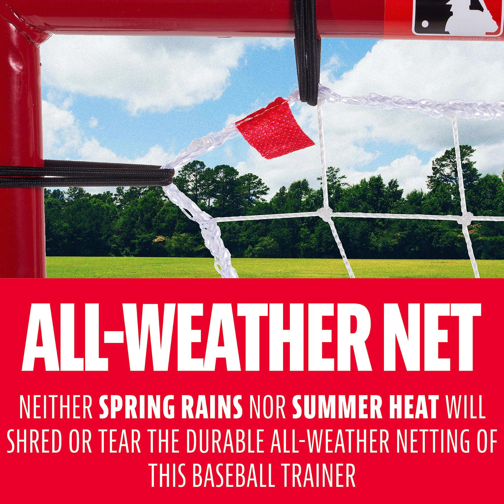 Baseball Rebounder And Pitchback Trainer Net, 65in W x 44in H, 1in Steel Frame
