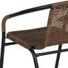 Emma + Oliver Indoor/Outdoor Stacking Rattan Patio Chairs, Set of 2, Gray
