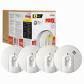 Kidde Firex Hardwired Ionization Smoke Detectors With Battery Backup, 4-Pack - i4618