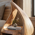 Artistic Teardrop Nightstand With Organic Design For Modern Bedroom