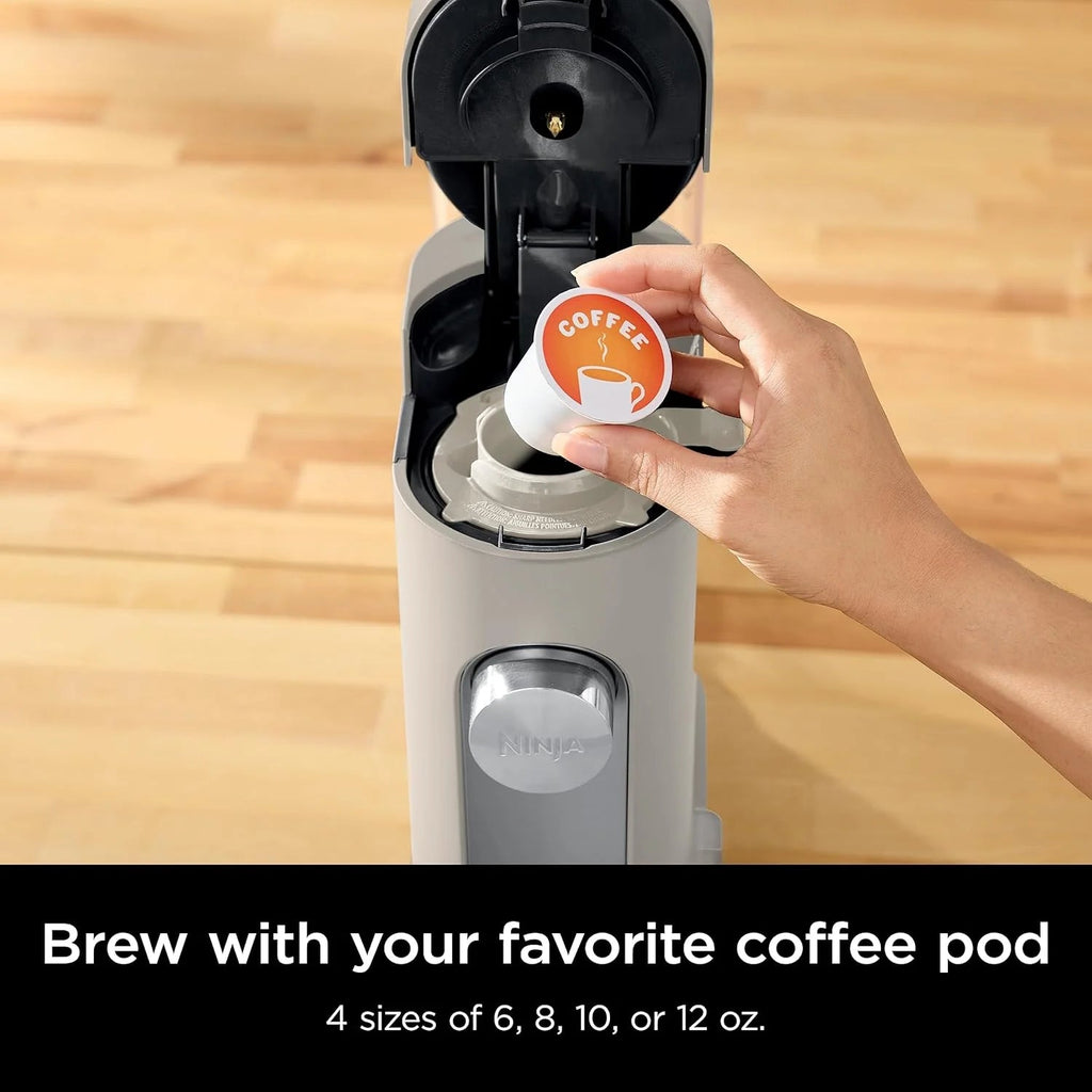 Ninja Pods & Grounds Single-Serve Coffee Maker, 56-oz. Reservoir, Stone - PB041ST