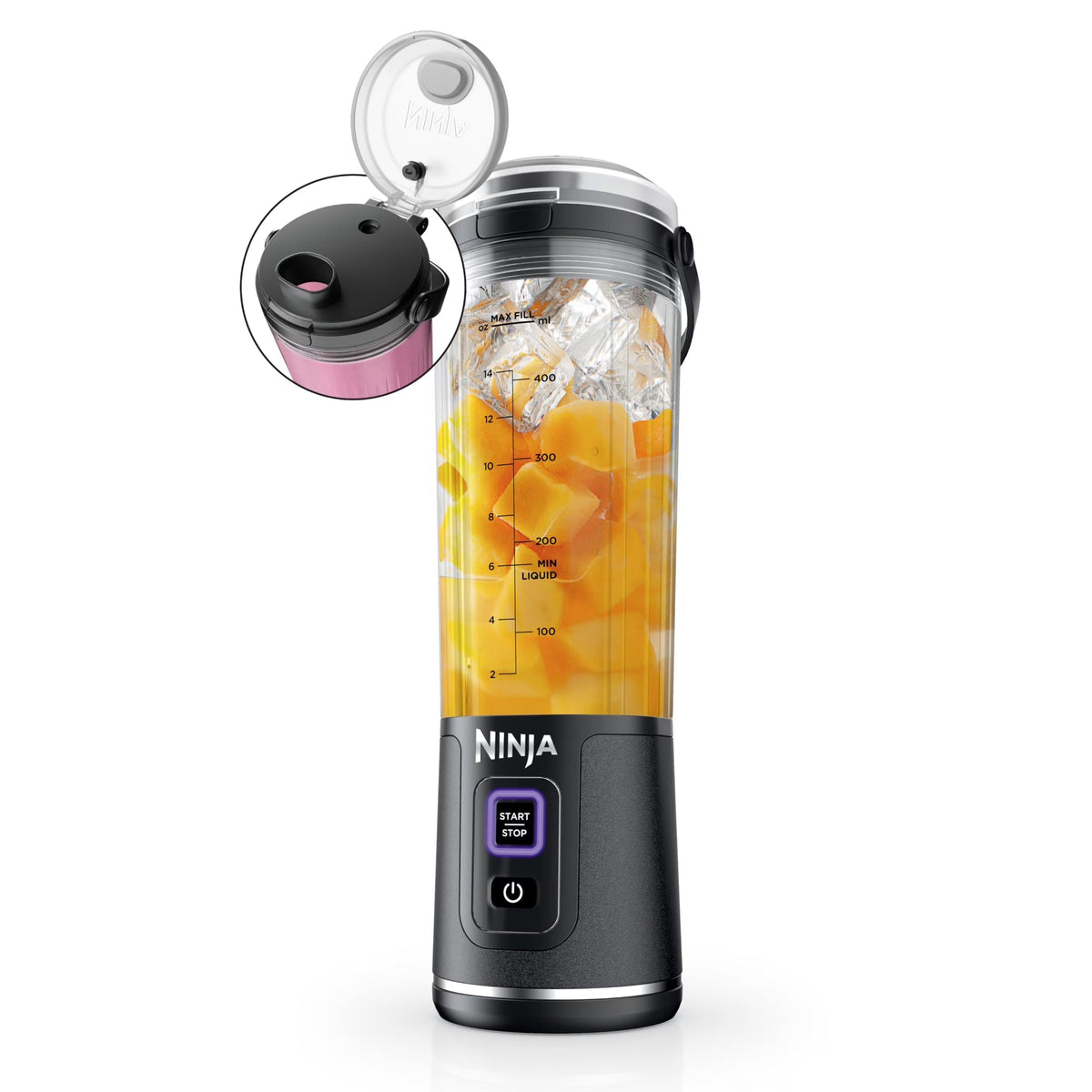 Ninja Blast Portable Personal Blender, Cordless, 18 oz, Metallic Purple - BC151PL