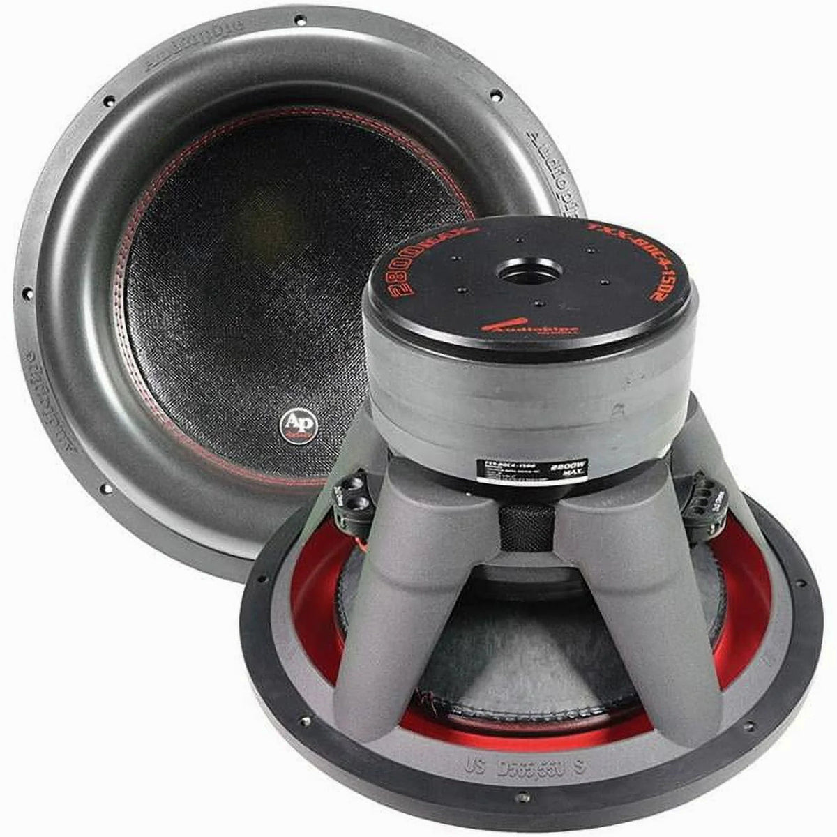 AudioPipe 15-Inch Dual 2 Ohm Car Audio Subwoofer - TXX-BDC4-15D2