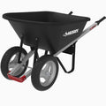 Husky 6 Cu. Ft. Poly Dual Wheel Wheelbarrow With Flat-Free Tires