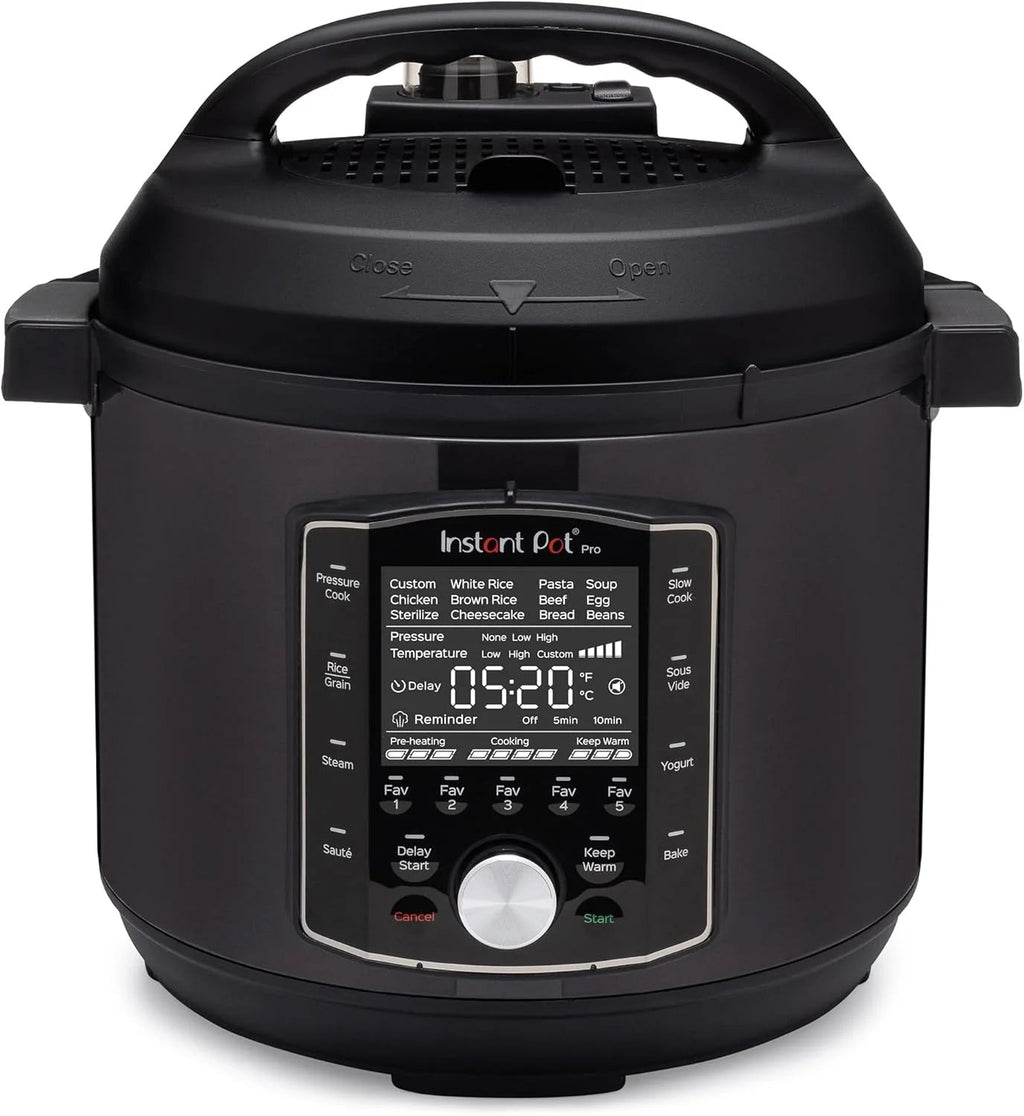 Instant Pot Pro 10-in-1 Pressure Cooker, 6 Quarts, Black