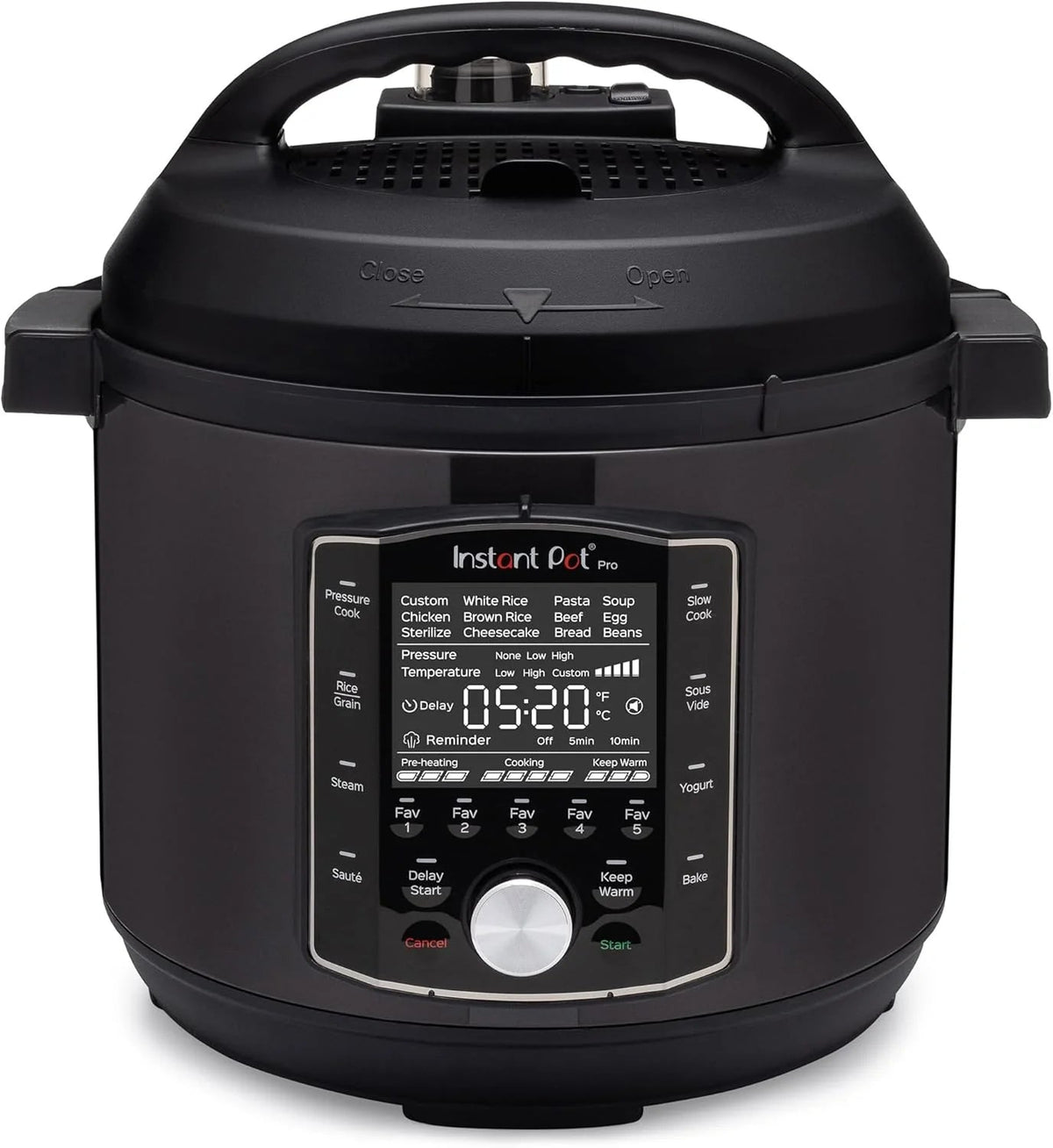 Instant Pot Pro 10-in-1 Pressure Cooker, 6 Quarts, Black