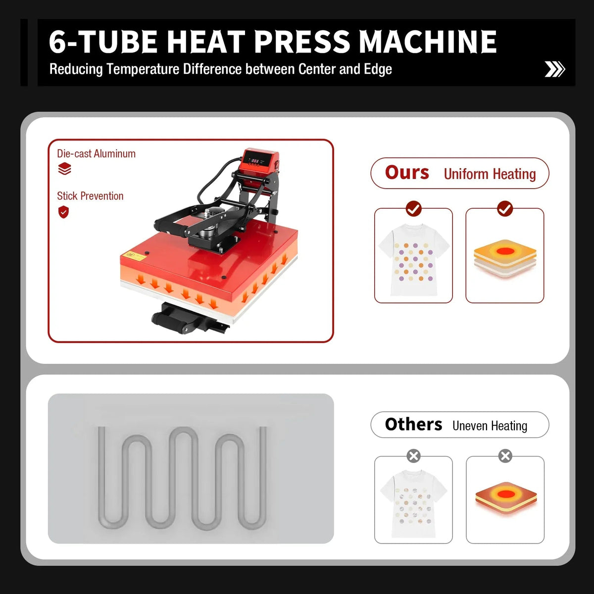 16 in x 20 in Clamshell Semi-Auto Open Heat Press Machine With Slide-Out Function
