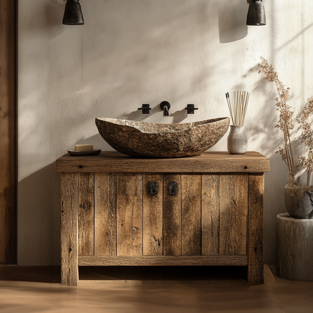 Bathroom Rustic Vanity Reclaimed Wood Home Decor Christmas Gift - view 3