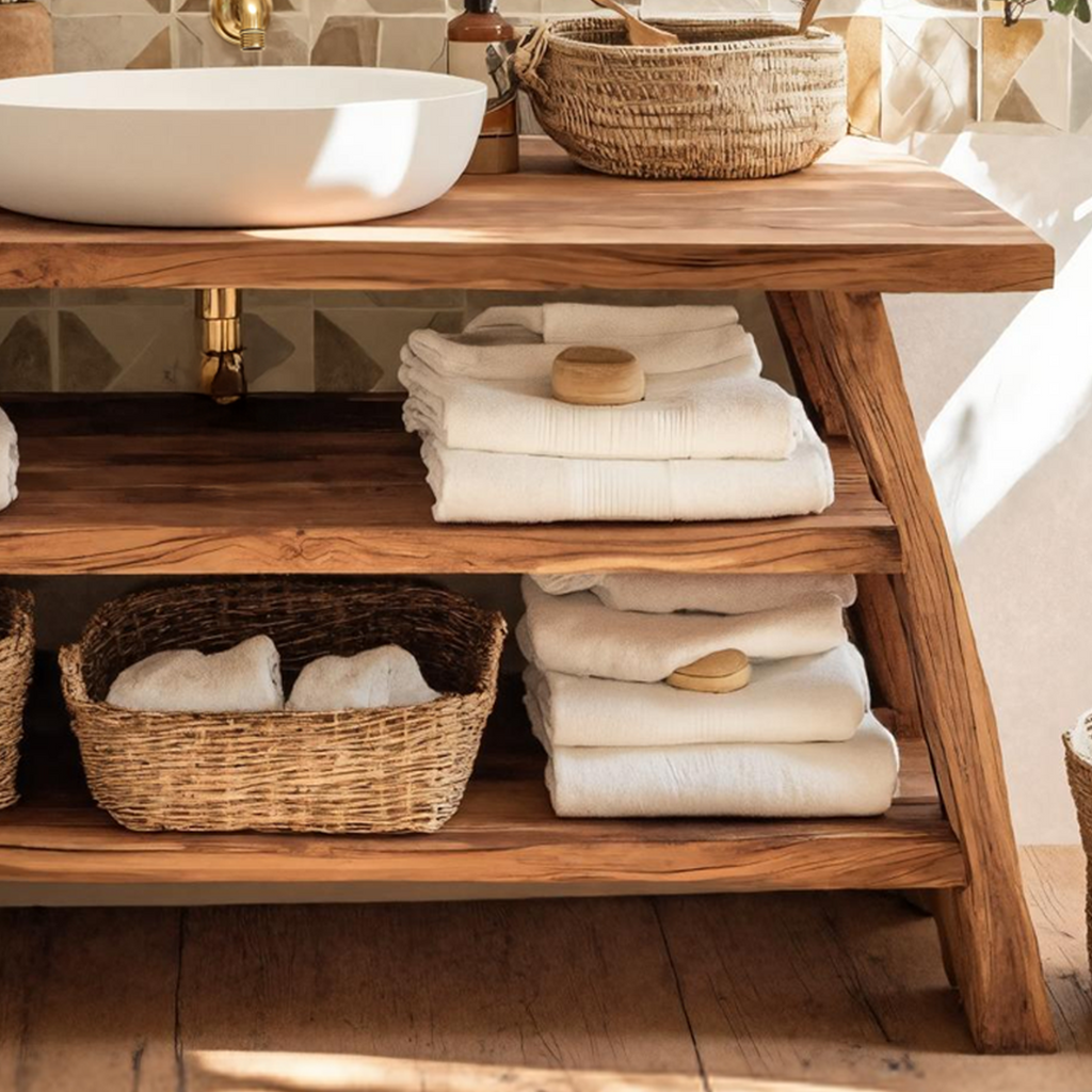 Farmhouse Bathroom Furniture With Wooden Vanity Design - view 4