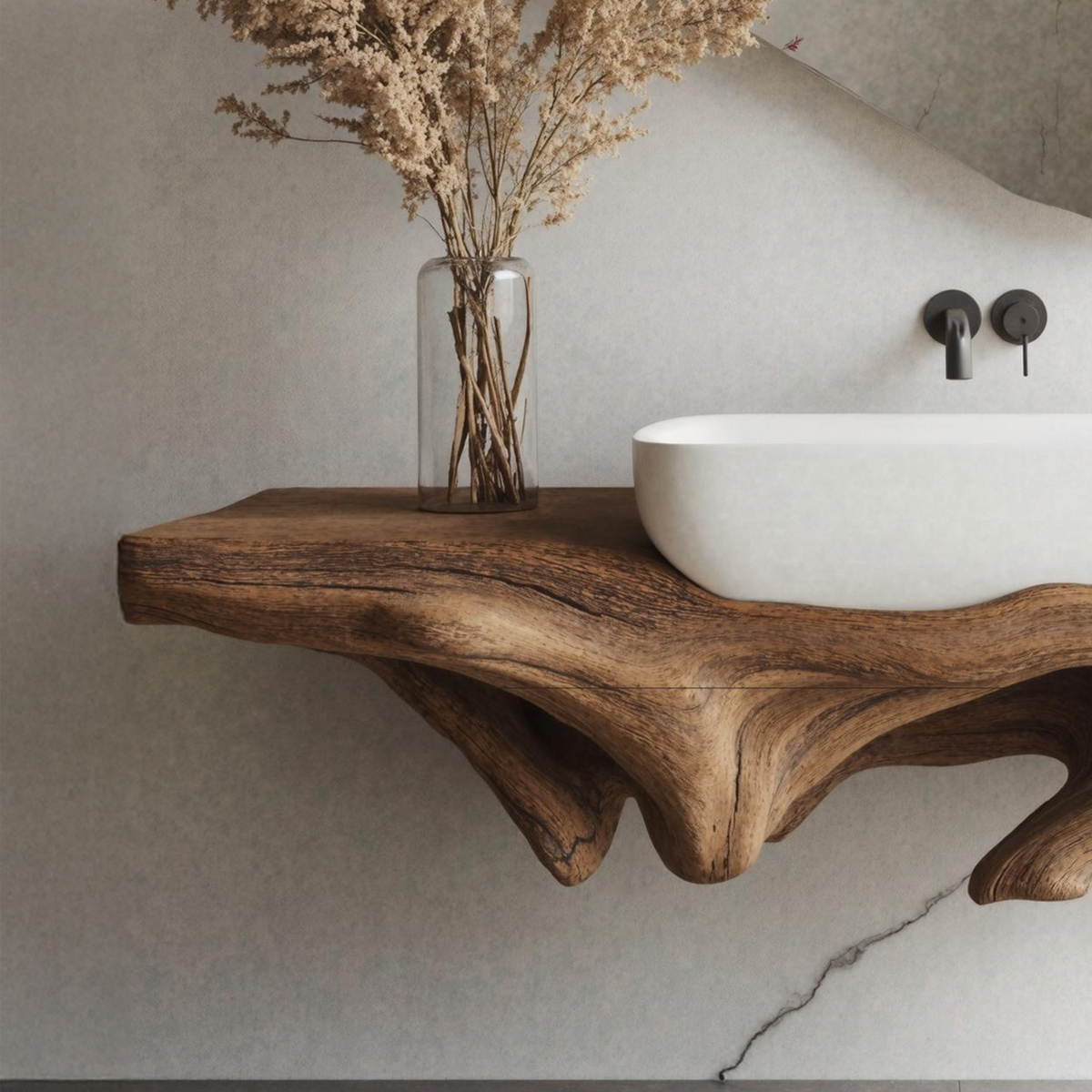 Farmhouse Bathroom Shelf Wall Mount For Storage