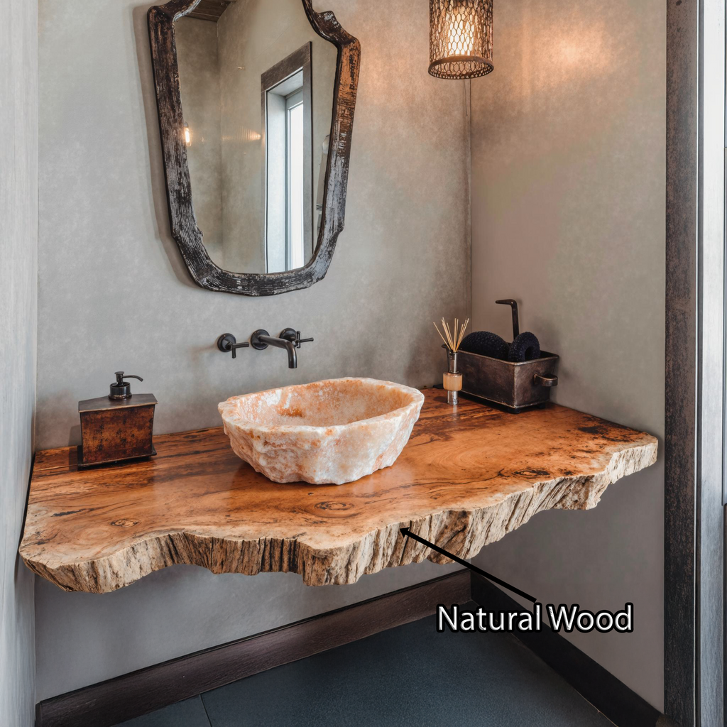 Compact Rustic Bathroom Floating Shelf With Stylish Design - view 5