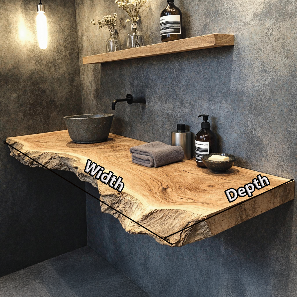 Bathroom Vanity Floating Shelf With Elegant Wooden Finish - view 5